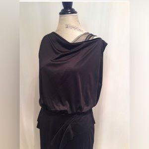 Rachel Roy Mesh Sheath Little Black Dress Sleeveless EUC